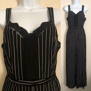 [Collective Concepts] B&W striped jumpsuit